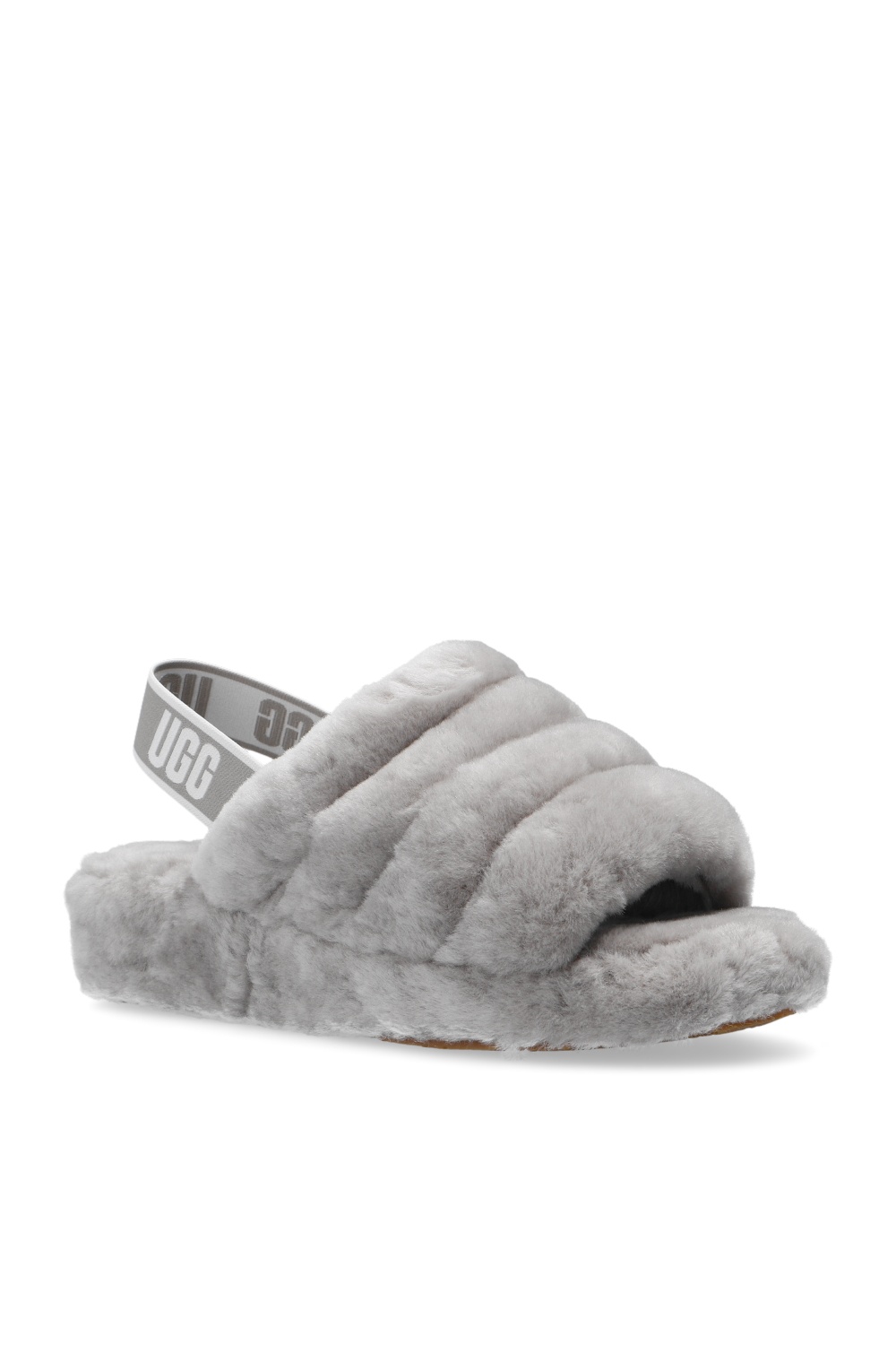 ugg fluffy slides grey